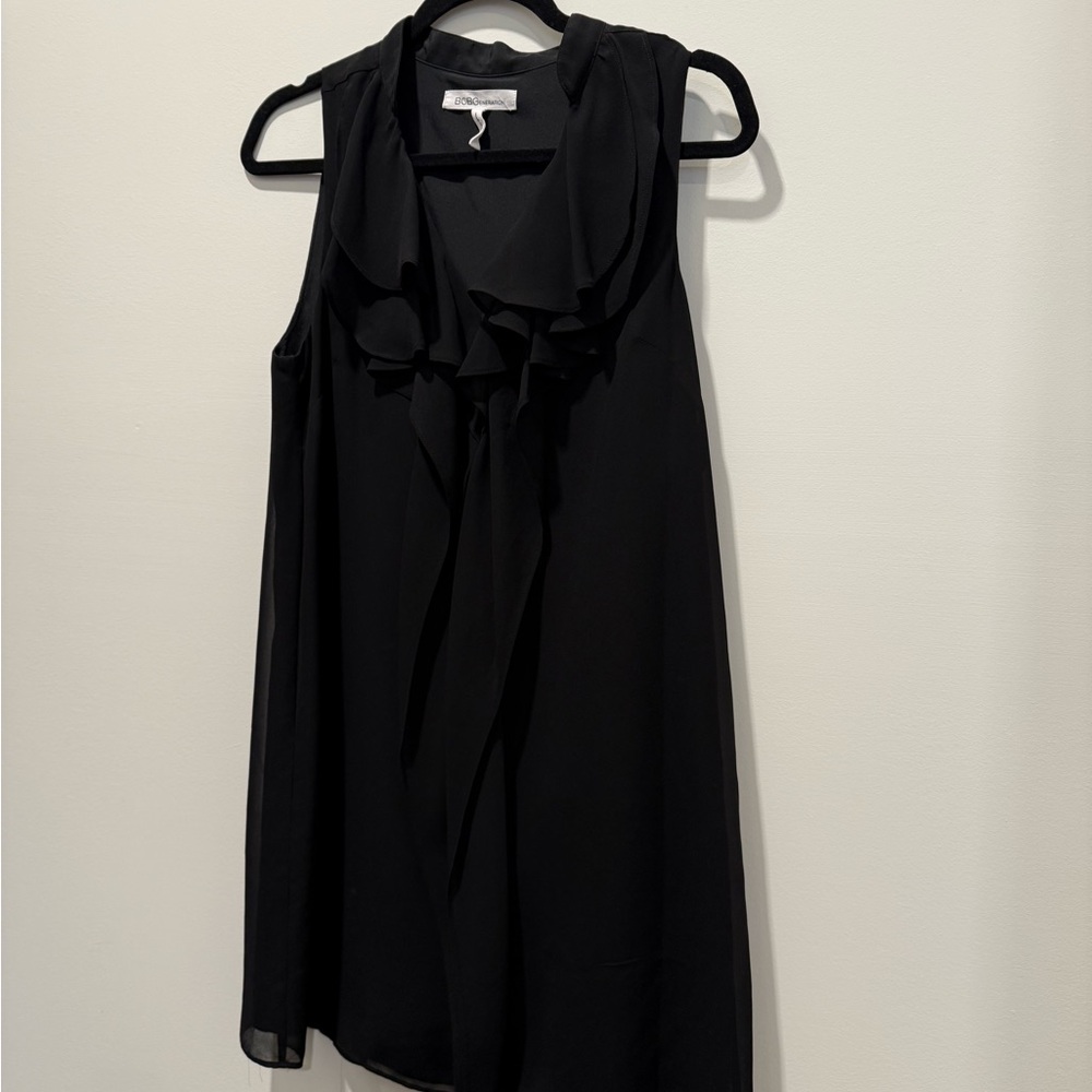 BCBGeneration Black Ruffle Little Black Dress